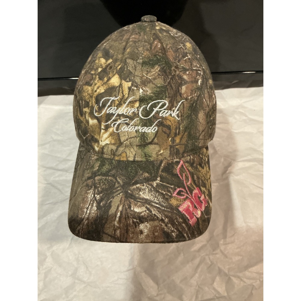 Realtree Girl Taylor Park Colorado‎ Camo Hat Pink Logo Ladies Fit Baseball Cap
